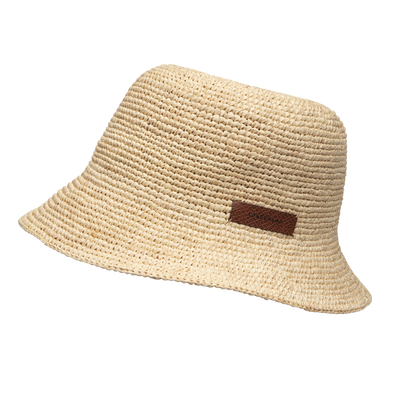 Bucket Hat , Rafia - Naturale