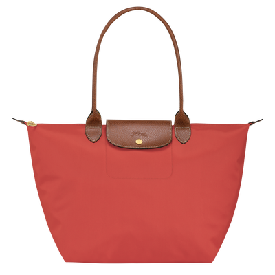Borsa da spalla L Le Pliage Original , Tela riciclata - Pomodoro