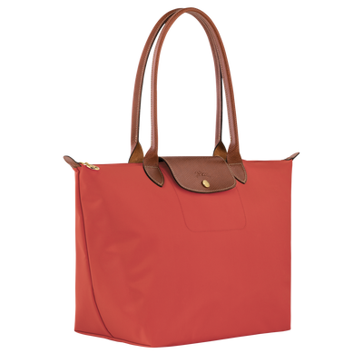 Borsa da spalla L Le Pliage Original , Tela riciclata - Pomodoro
